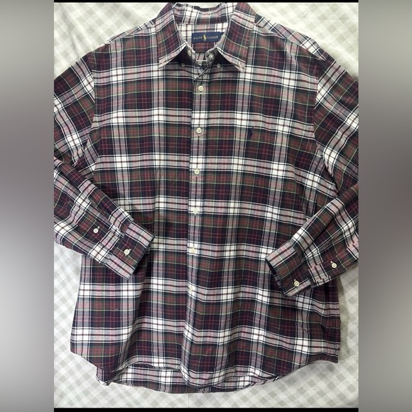 Ralph Lauren Blue Label Other - Vintage Polo Ralph Lauren Shirt Men’s Sz XXL Tartan Plaid Button Up 100% Cotton
